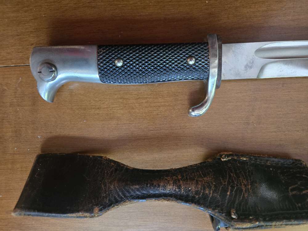 German ww2 fireman dress bayonet alcoso scabbard k98 like new-img-5