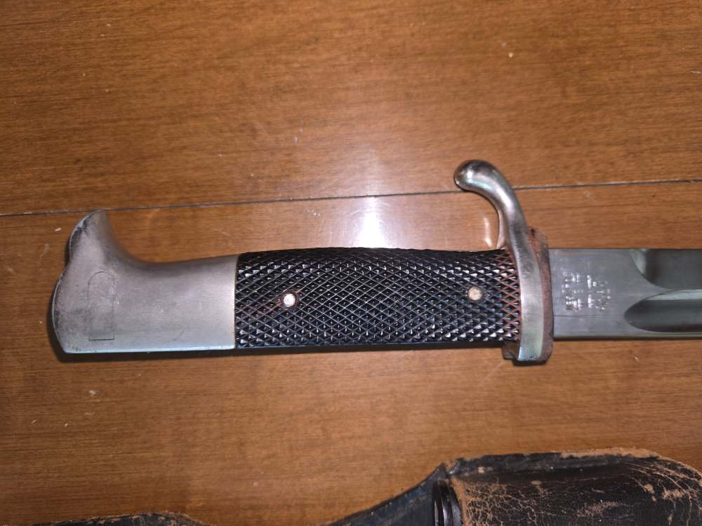 German ww2 fireman dress bayonet alcoso scabbard k98 like new-img-2