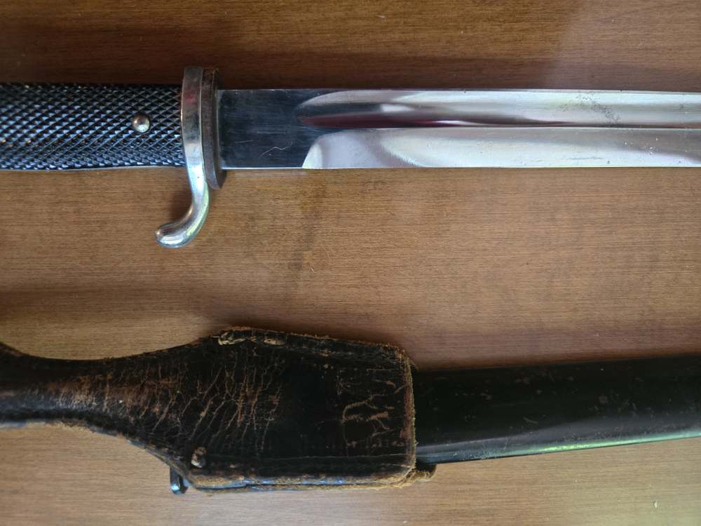 German ww2 fireman dress bayonet alcoso scabbard k98 like new-img-6