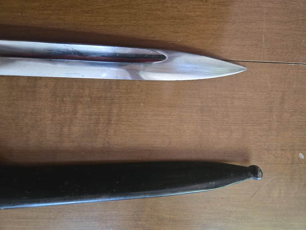 German ww2 fireman dress bayonet alcoso scabbard k98 like new-img-7