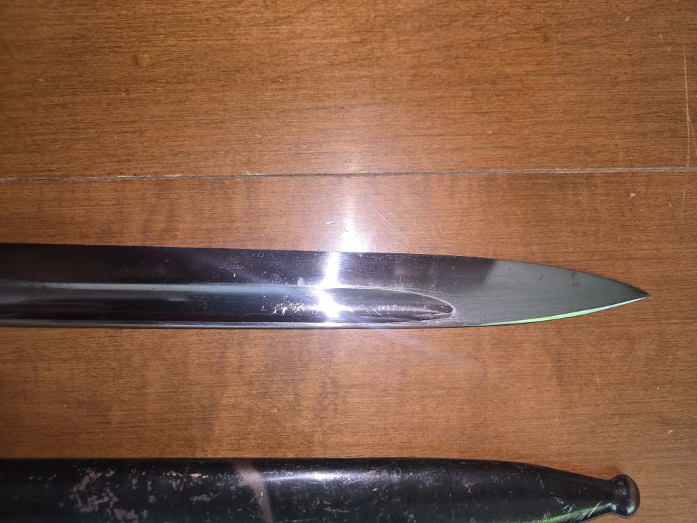 German ww2 fireman dress bayonet alcoso scabbard k98 like new-img-3