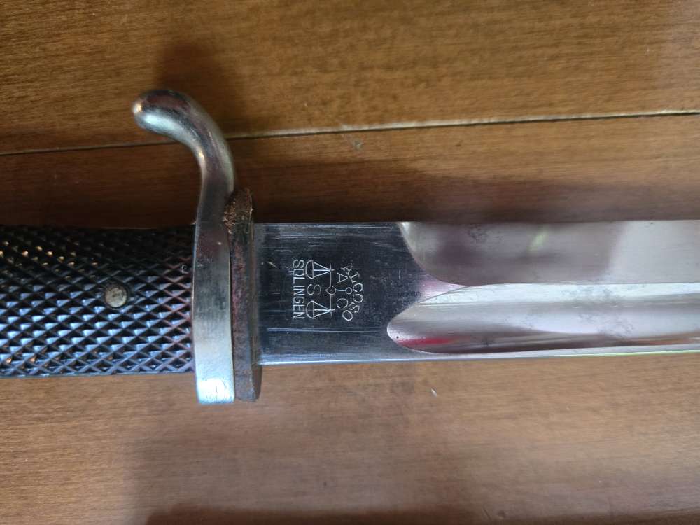 German ww2 fireman dress bayonet alcoso scabbard k98 like new-img-4