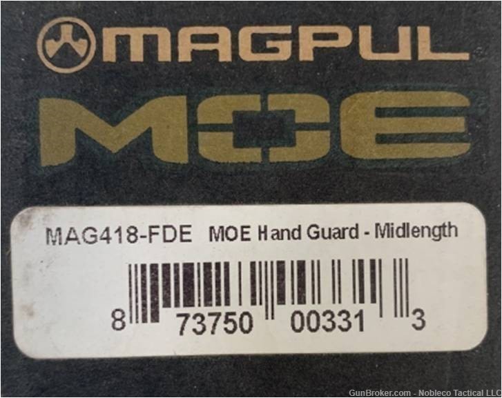Magpul MOE FDE Mid-Length Hand Guard Fits AR Mid Gas System MAG418-img-2