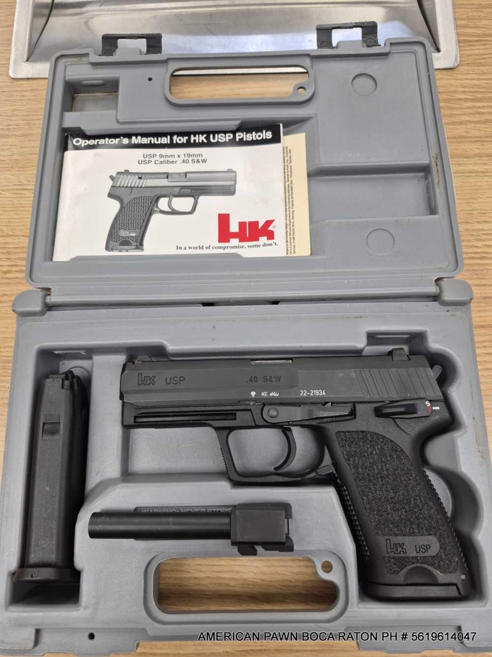 HK USP 40. PLUS 4" 9MM BARREL, GRAY COLOR BOX, 2 13RD MAG'S  -img-1