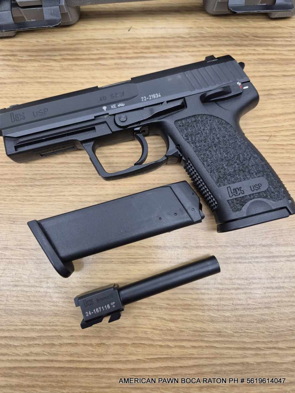 HK USP 40. PLUS 4" 9MM BARREL, GRAY COLOR BOX, 2 13RD MAG'S  -img-2