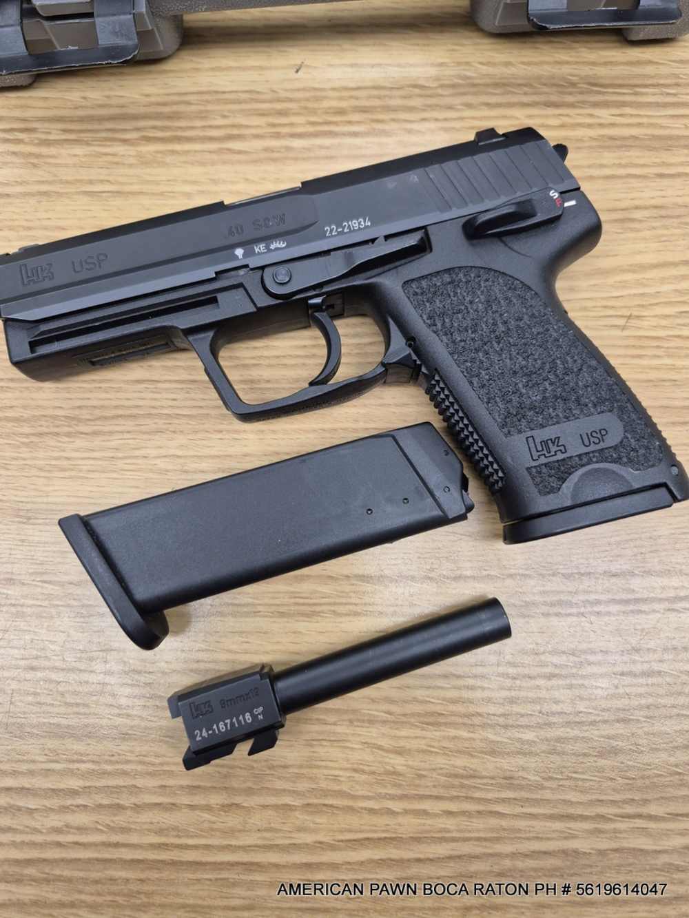 HK USP 40. PLUS 4" 9MM BARREL, GRAY COLOR BOX, 2 13RD MAG'S  -img-3