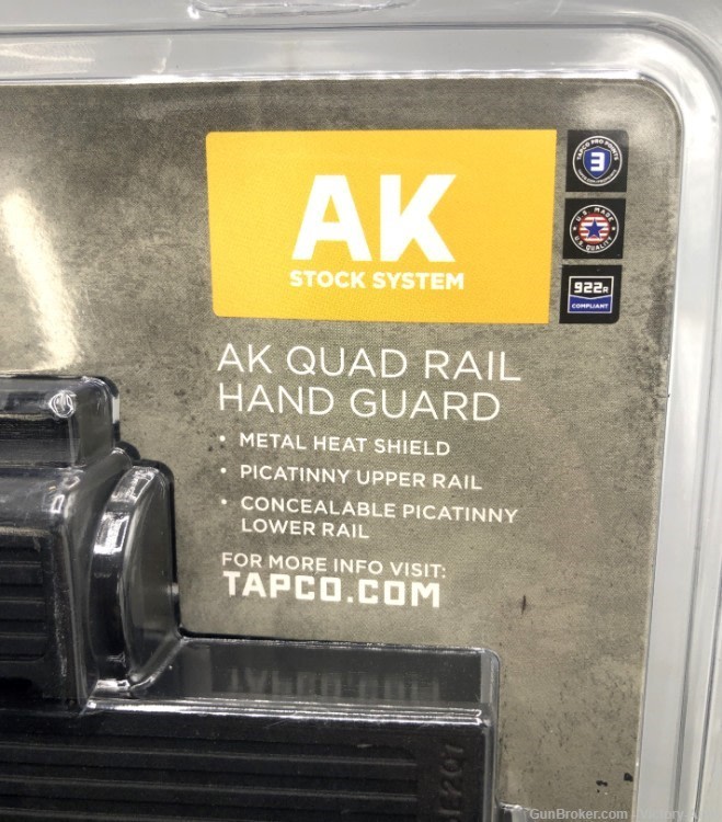 Tapco Intrafuse AK Quad Rail Hand Guard Black STK06312-img-4