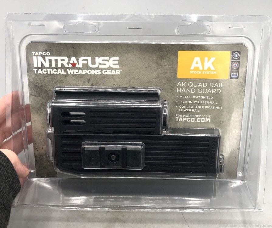 Tapco Intrafuse AK Quad Rail Hand Guard Black STK06312-img-0