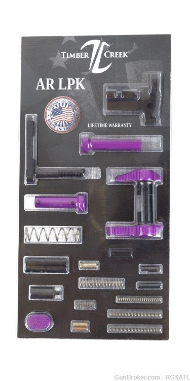 Timber Creek Outdoors Lower Parts Kit in Purple Anodized Aluminum -img-0