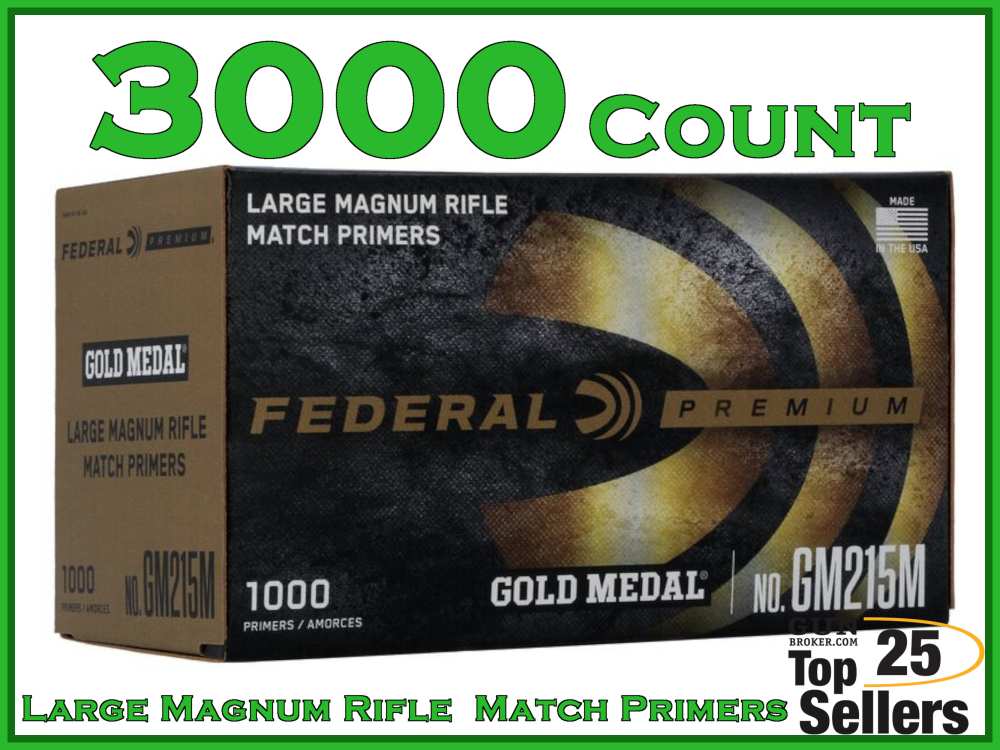 Federal Gold Medal Large Magnum Rifle Match Primers 3000ct-img-0