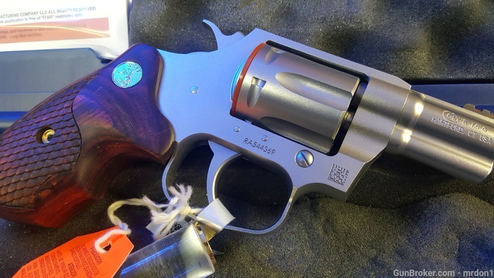 COLT COBRA 38+P 2 INCH MATTE STAINLESS ROSEWOOD GRIPS NIB-img-11