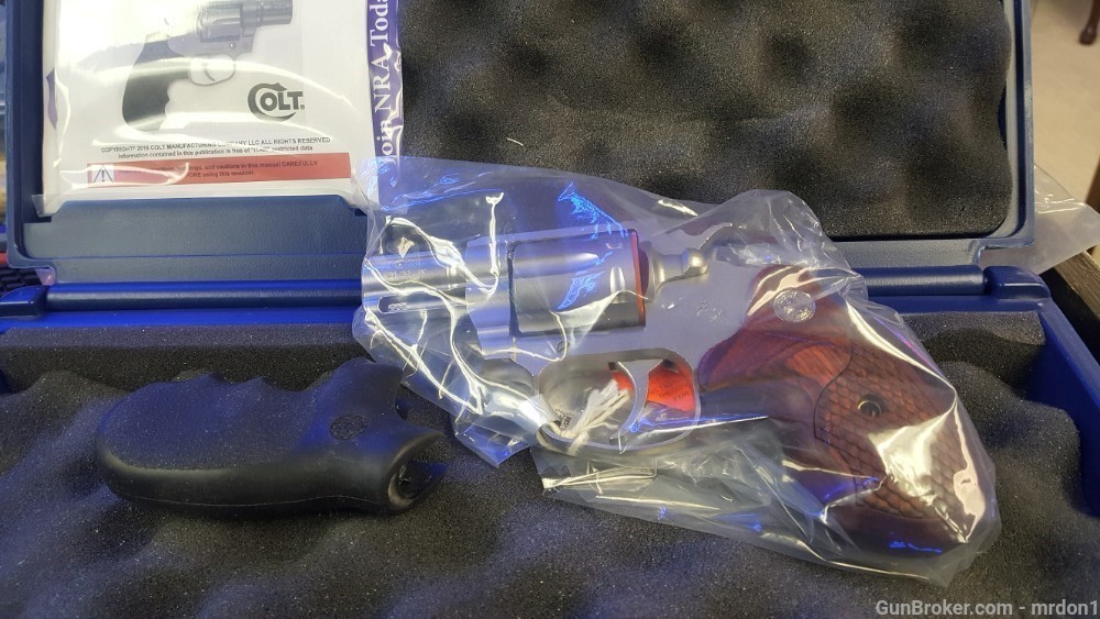 COLT COBRA 38+P 2 INCH MATTE STAINLESS ROSEWOOD GRIPS NIB-img-14