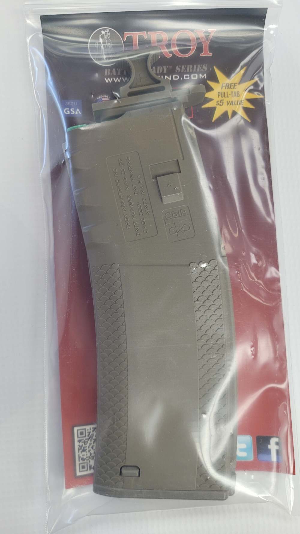 TROY FDE Battlemag AR Magazine w Pull Tab-img-0