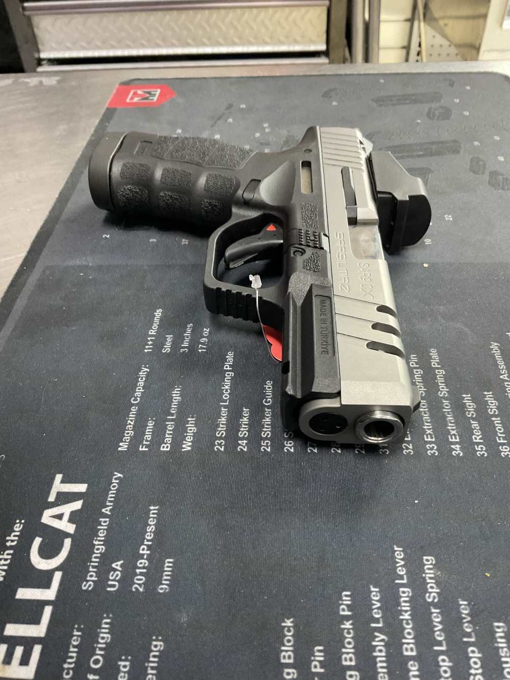 Sarsilmaz SAR9 CX OR W/crimson trace sight 6 moa 9mm 1 magazine -img-6