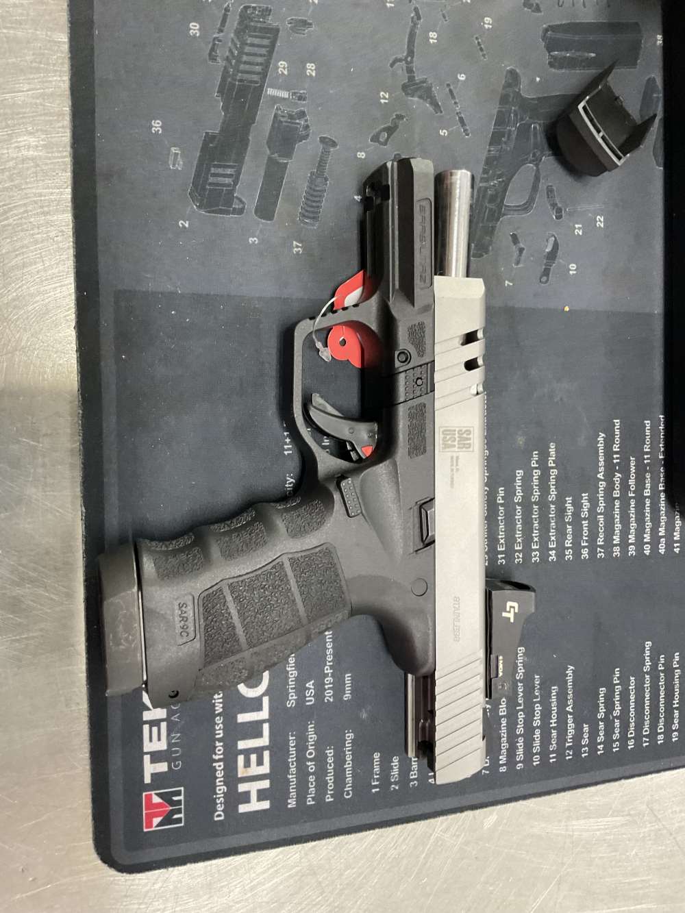 Sarsilmaz SAR9 CX OR W/crimson trace sight 6 moa 9mm 1 magazine -img-11