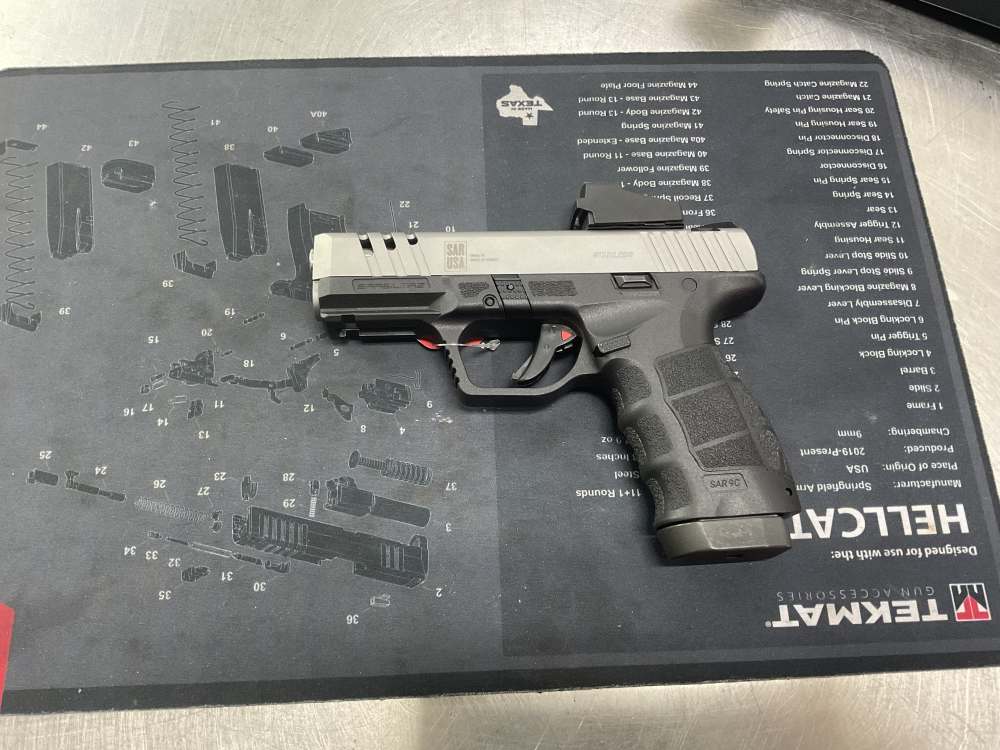 Sarsilmaz SAR9 CX OR W/crimson trace sight 6 moa 9mm 1 magazine -img-0