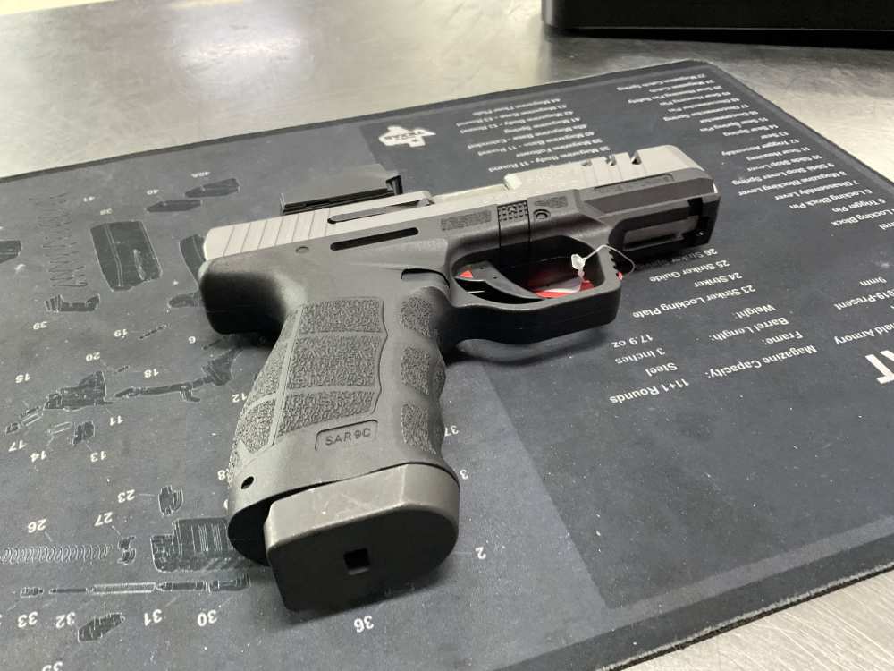Sarsilmaz SAR9 CX OR W/crimson trace sight 6 moa 9mm 1 magazine -img-4