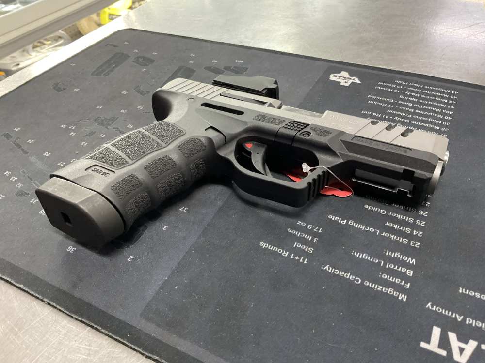 Sarsilmaz SAR9 CX OR W/crimson trace sight 6 moa 9mm 1 magazine -img-5