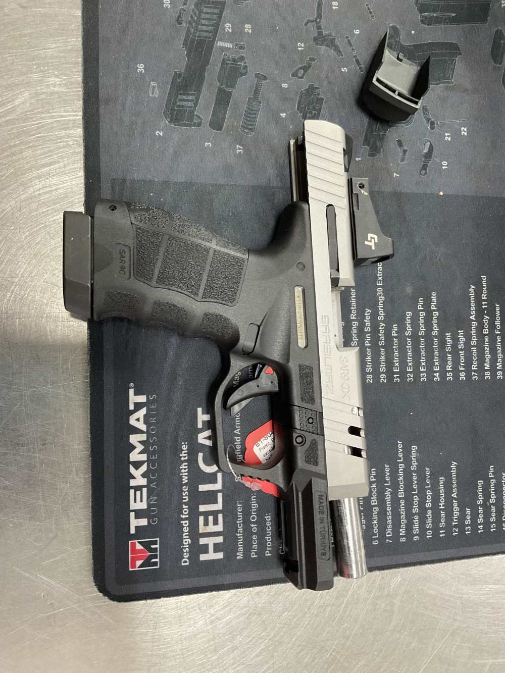 Sarsilmaz SAR9 CX OR W/crimson trace sight 6 moa 9mm 1 magazine -img-10