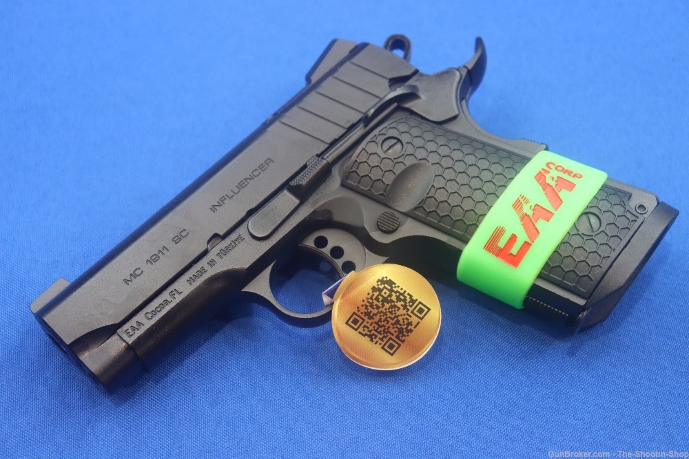 EAA GIRSAN INFLUENCER MC 1911 SC Compact Pistol CAMO 9MM 3.4" MC1911SC New-img-17