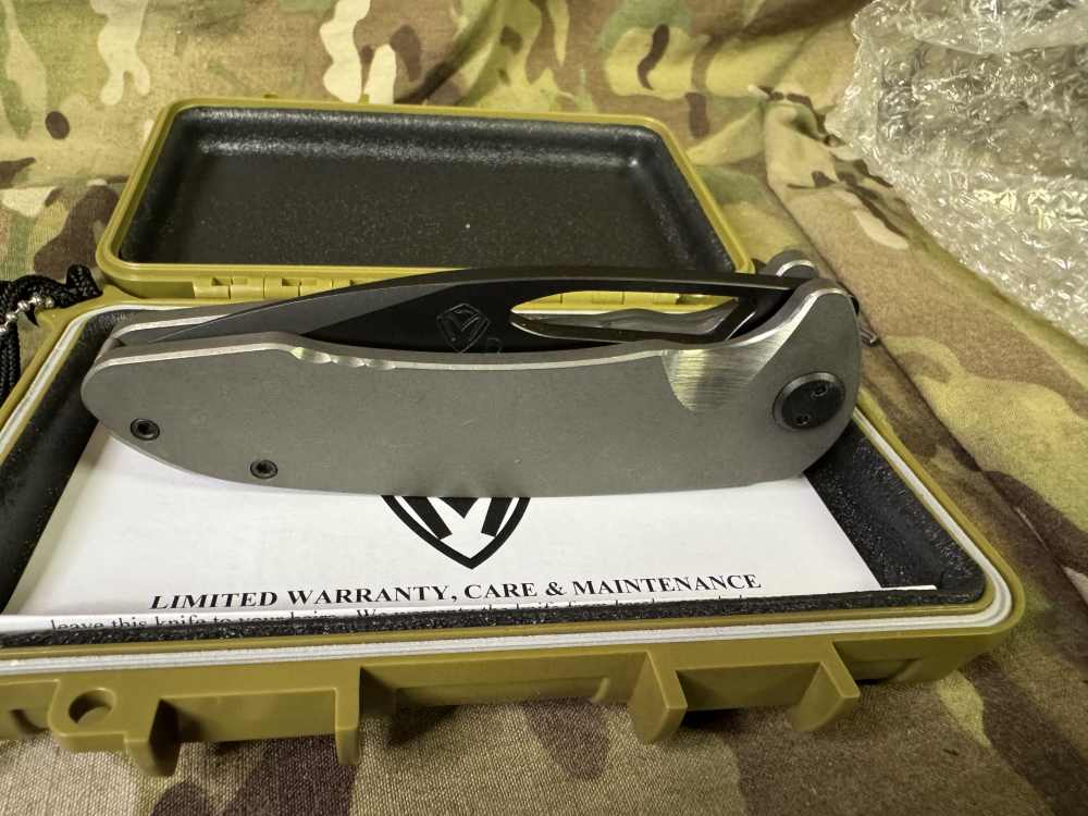 Medford Knife & Tool On Belay D2 PVD Knife NIB-img-3