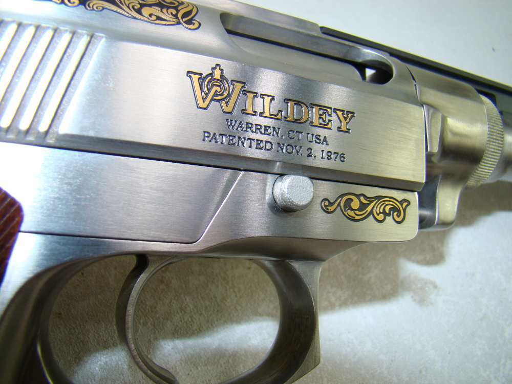 Wildey 45 Win Mag Gold Engraved-Unfired-img-15