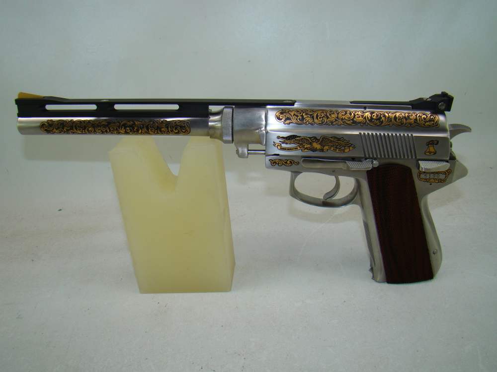 Wildey 45 Win Mag Gold Engraved-Unfired-img-0