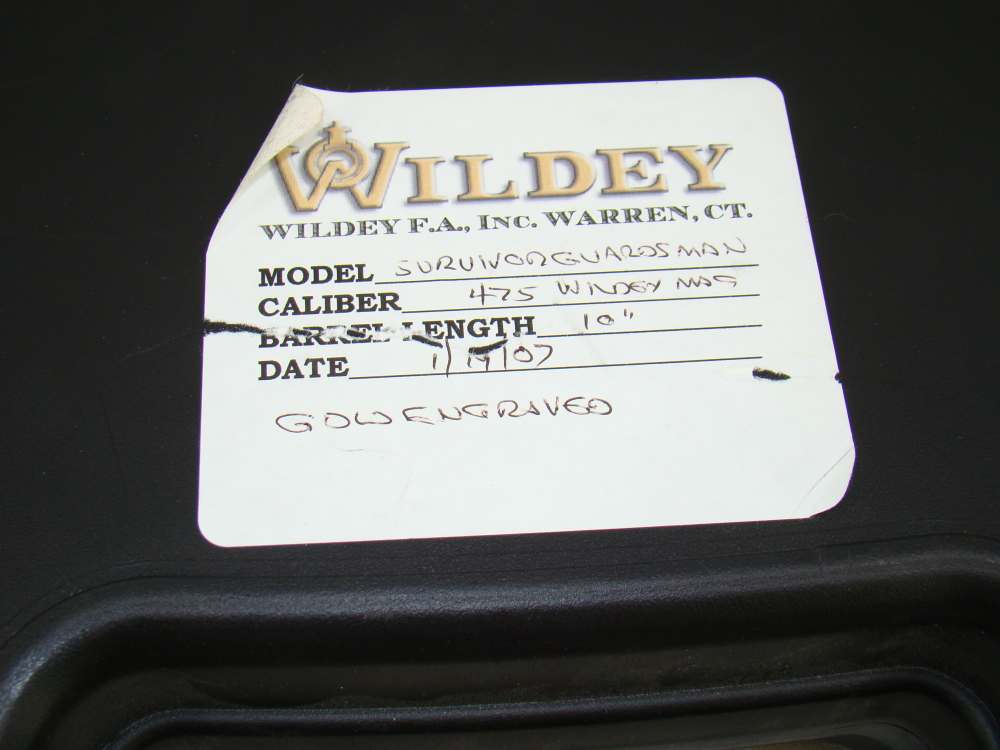 Wildey 45 Win Mag Gold Engraved-Unfired-img-4