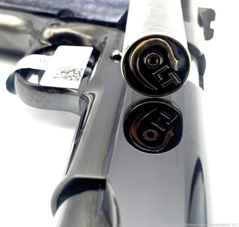 Colt Custom Shop Royal Blue 1911 70 Series Black Pearl Grips W/Medallions-img-1