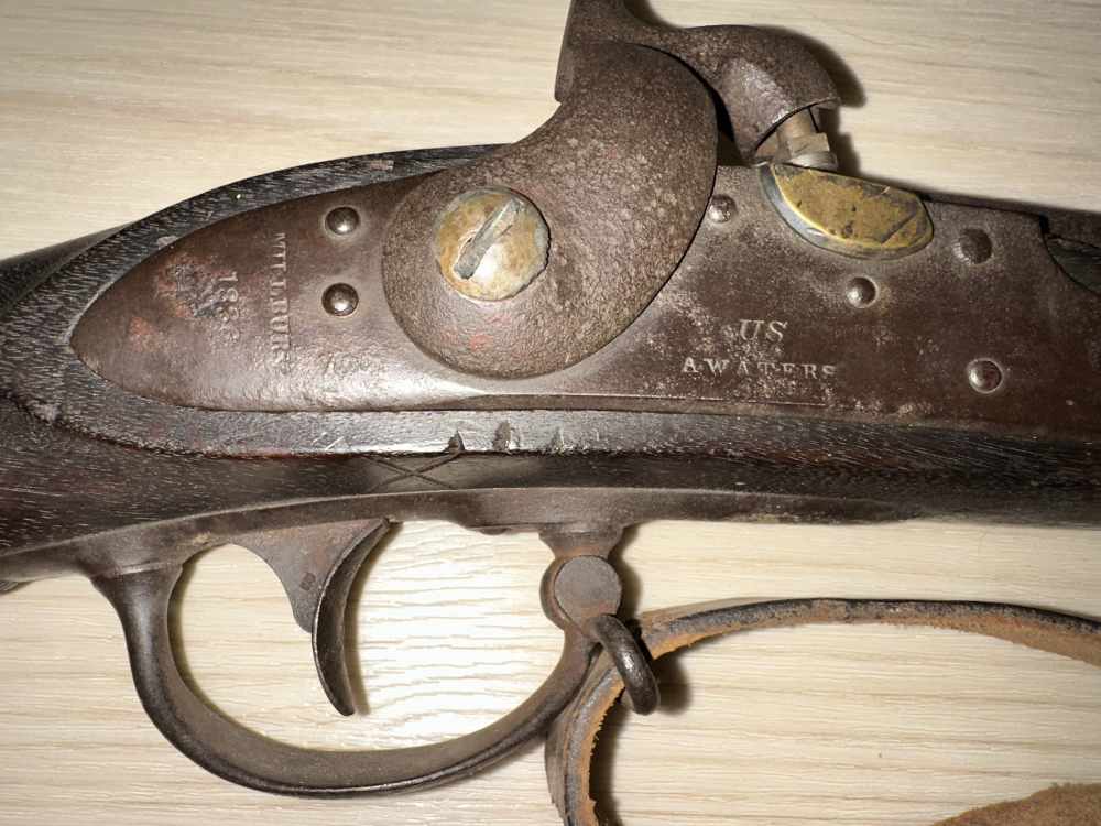 M1816 musket Asa Waters 1838, New Hampshire Marked!-img-1