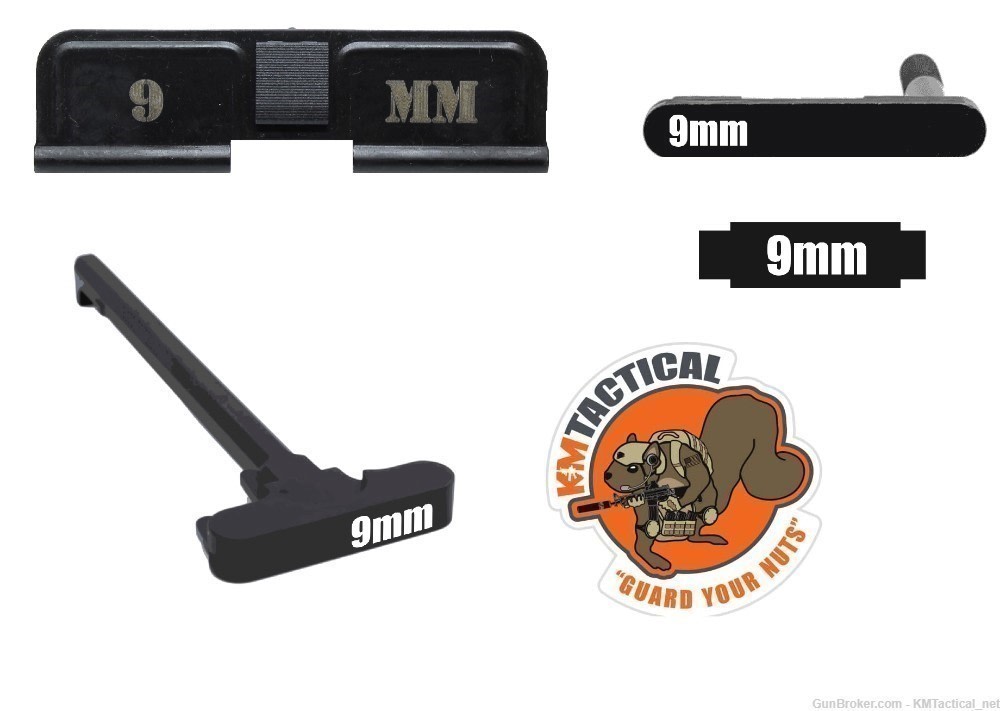 AR-15 Custom Engraved 9MM Combo Set lower Upper Engraved Parts-img-0