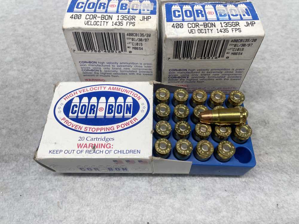 CORBON .400 135 Grain Hollow Point Pistol Ammo 5 Boxes 100 Rounds Cor-Bon-img-1