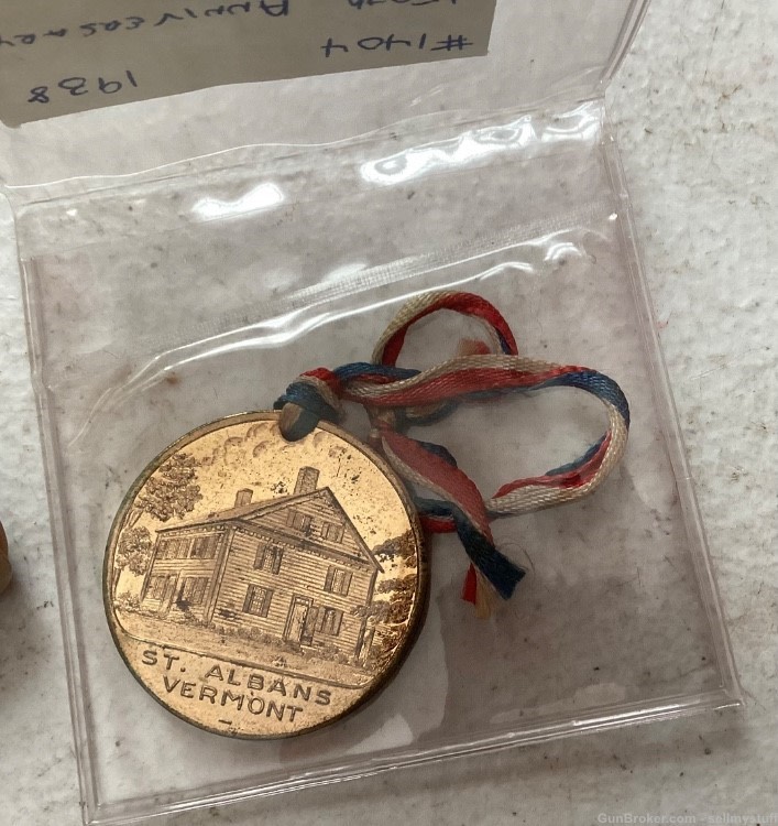 1938 ST Albans VT , Vermont 150th Anniversary Medal, Coin -img-2
