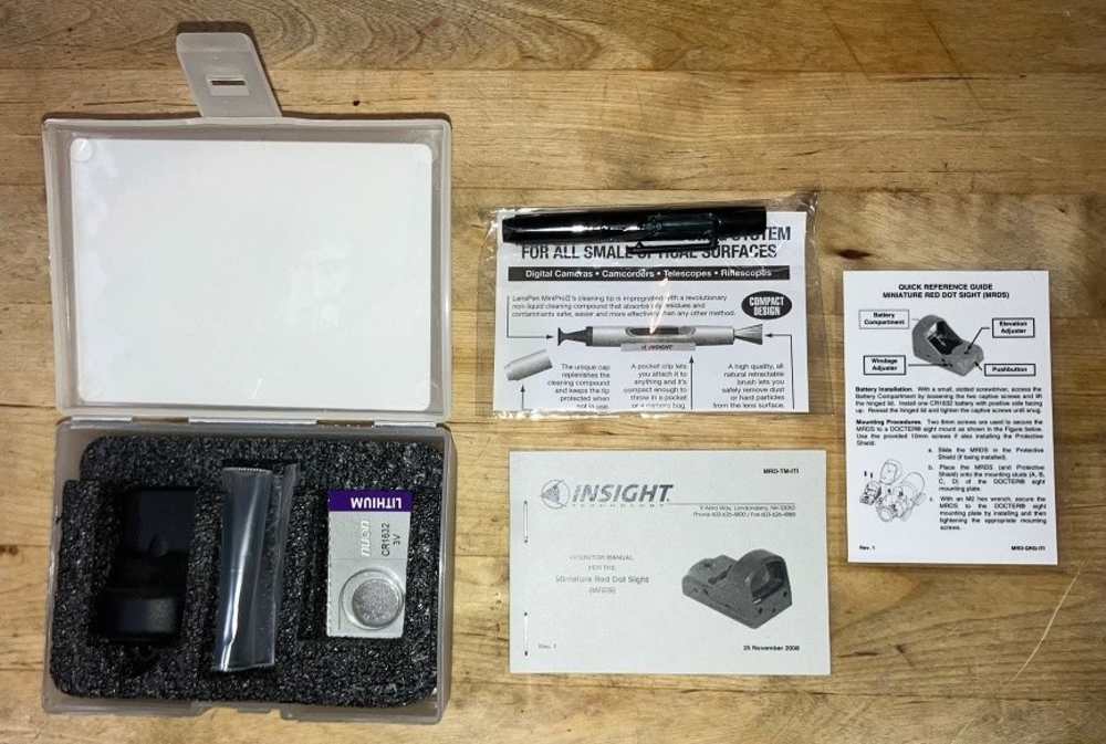 Insight Technology MRDS Mini Red Dot Sight NIB 7.0 MOA and Lens Pen-img-2
