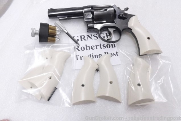 S&W N Square Revolvers 25 28 29 629 Gray Ivory Ajax 19L type Magna grips -img-0