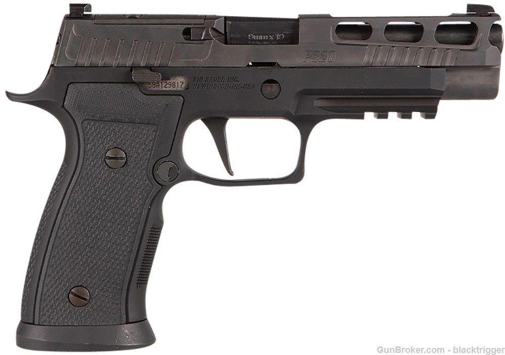 Sig P320 AXG Pro 9mm 4.7" 17+1 Hogue G10 Grips Black Optic Ready Pro Cut NS-img-2