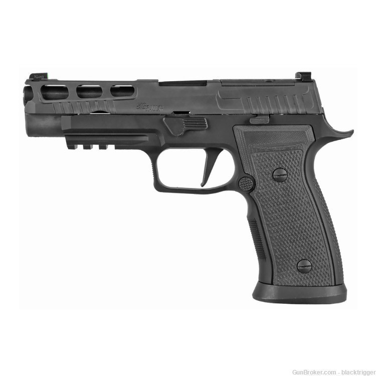 Sig P320 AXG Pro 9mm 4.7" 17+1 Hogue G10 Grips Black Optic Ready Pro Cut NS-img-1