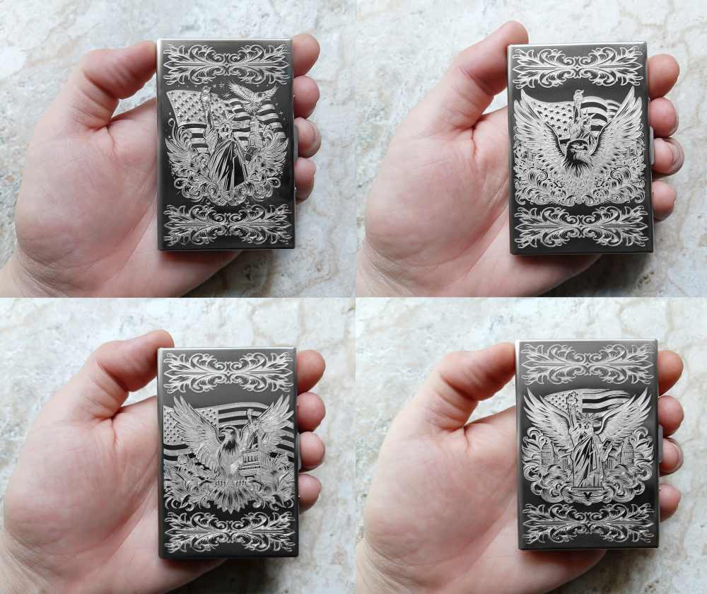 Card Holder Wallet RFID US Independence Freedom Liberty St Steel Case CL1-img-0