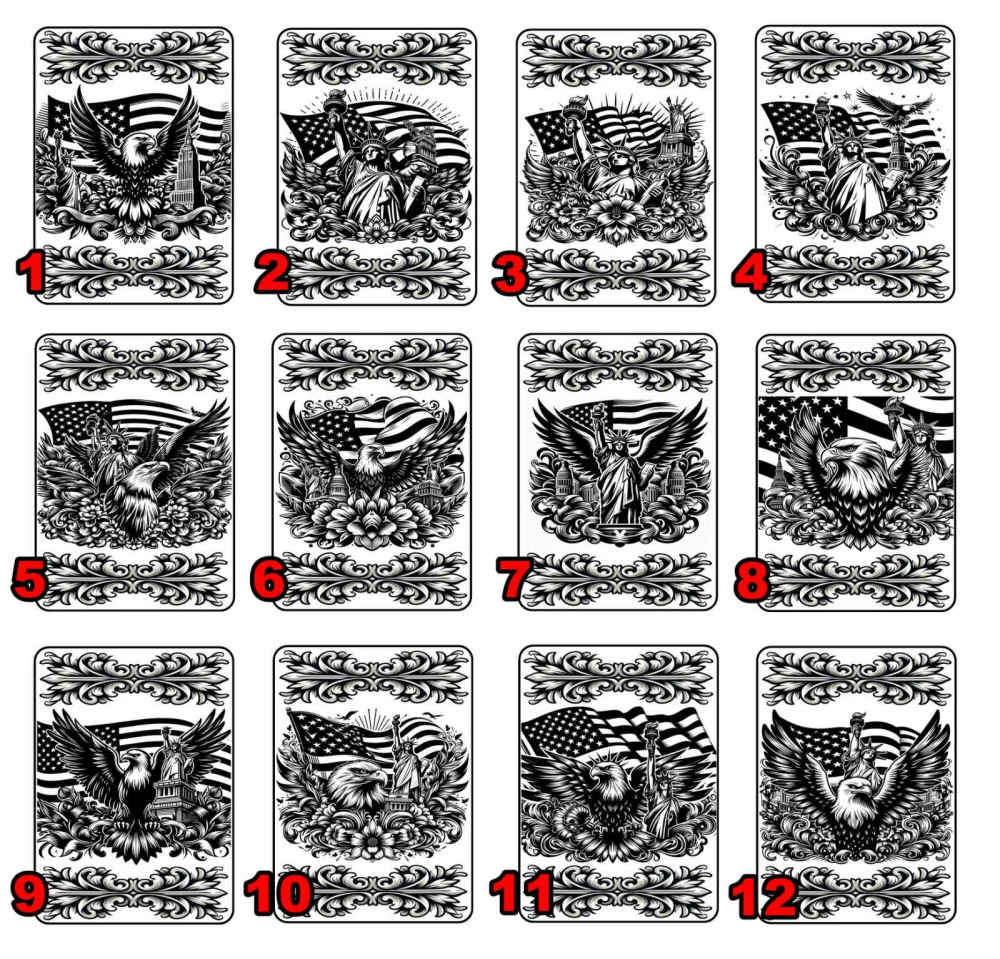 Card Holder Wallet RFID US Independence Freedom Liberty St Steel Case CL1-img-1