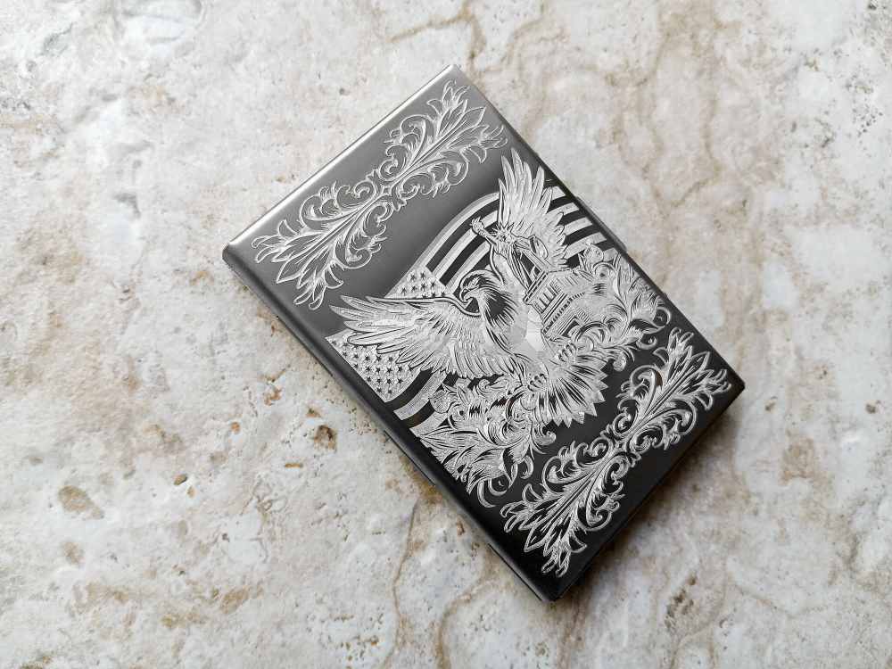 Card Holder Wallet RFID US Independence Freedom Liberty St Steel Case CL1-img-6