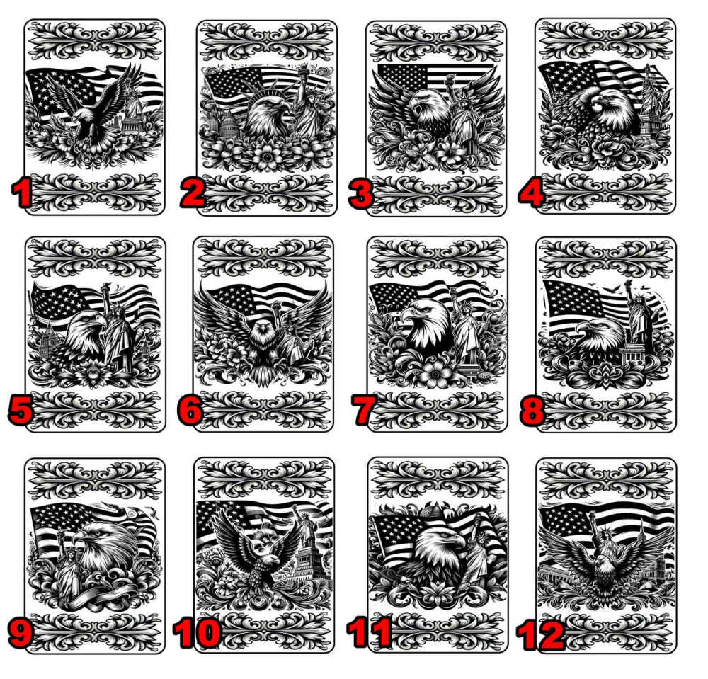 Card Holder Wallet RFID US Independence Freedom Liberty St Steel Case CL2-img-1