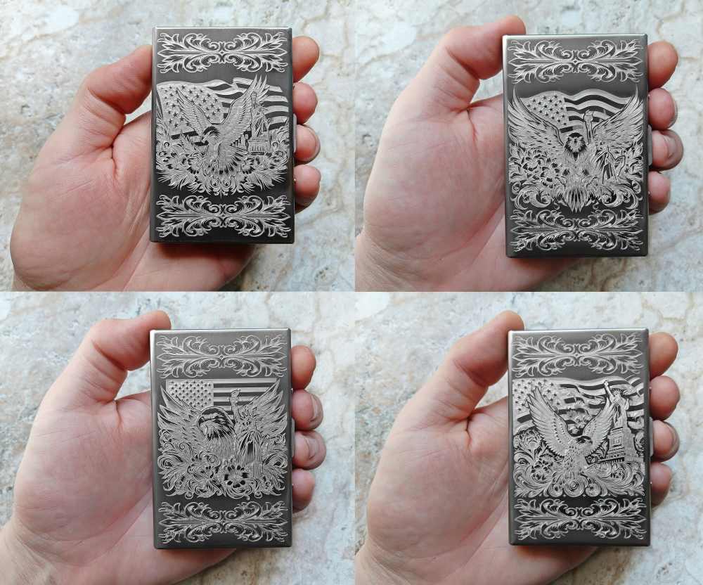 Card Holder Wallet RFID US Independence Freedom Liberty St Steel Case CL2-img-0