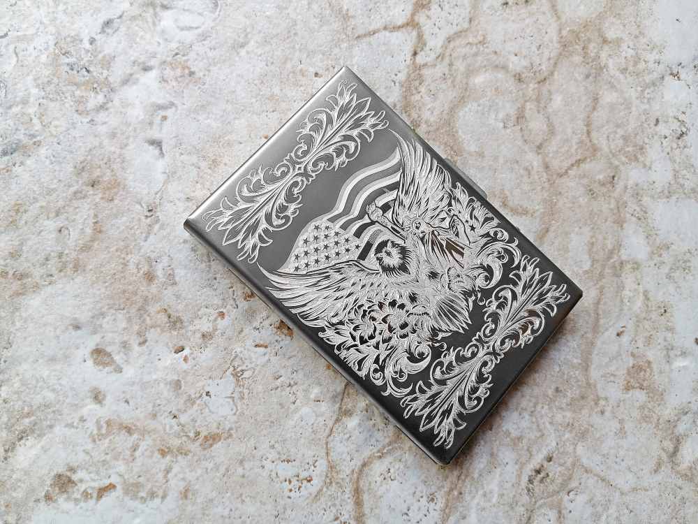 Card Holder Wallet RFID US Independence Freedom Liberty St Steel Case CL2-img-6