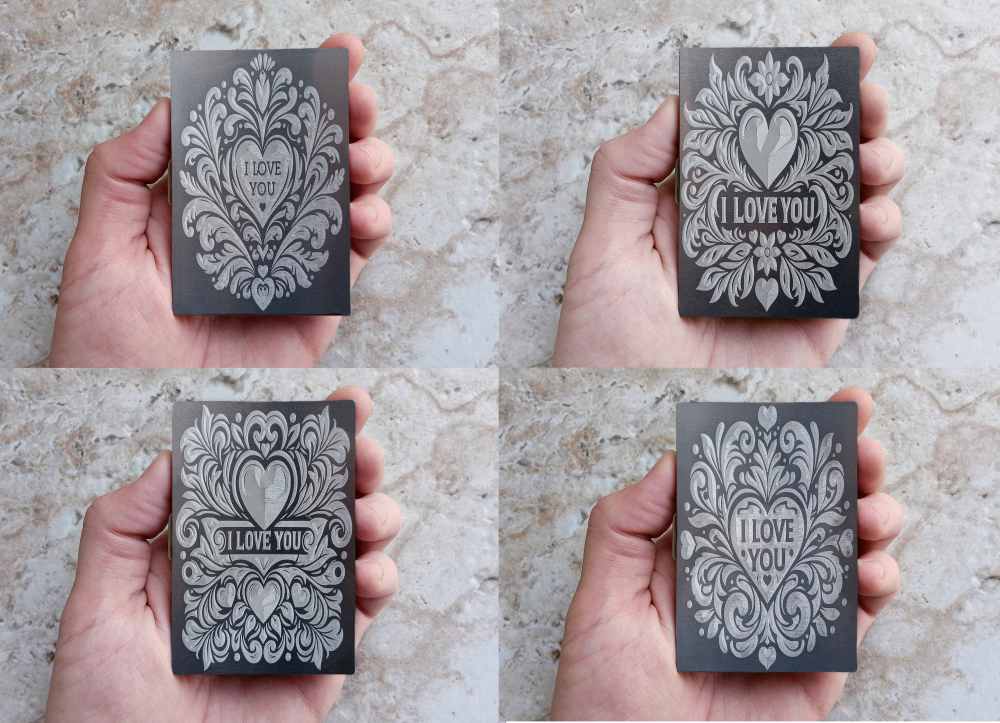 Card Holder Wallet RFID I Love You Stainless Steel Case Floral Monogram 1-8-img-0