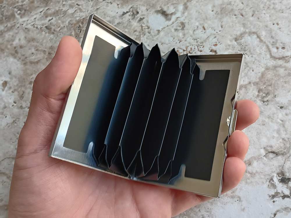 Card Holder Wallet RFID I Love You Stainless Steel Case Floral Monogram 1-8-img-5