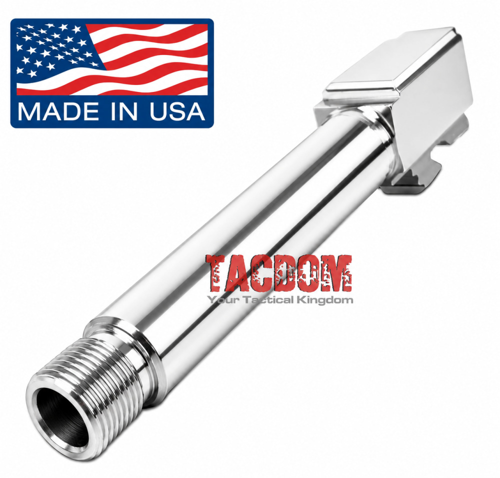 USA Threaded Barrel for GLOCK 17 GEN 1 2 3 4  POLISHED STAINLESS 9mm 1/2x28-img-1