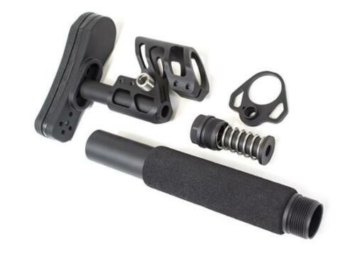 Odin Works ZULU BLACK 2.0 Adjustable Stock System + 2nd Recoil Buffer AR15 -img-1