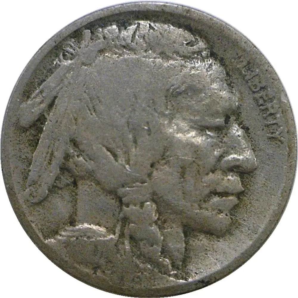 WW1 WWI 1917 5 Cent Buffalo Nickel Coin-img-0