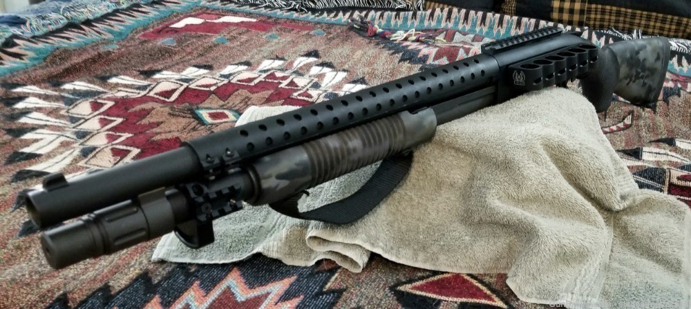 MOSSBERG 590 A1 Heat Shield Tactical Shotgun A1 12 Gauge CUSTOM ROUGH MOD-img-3