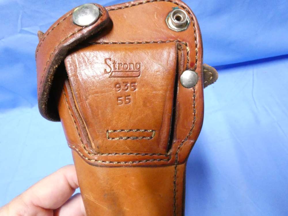 STRONG LEATHER HOLSTER FOR LARGE FRAME 4" DA REVOLVER S&W COLT 935 55-img-2